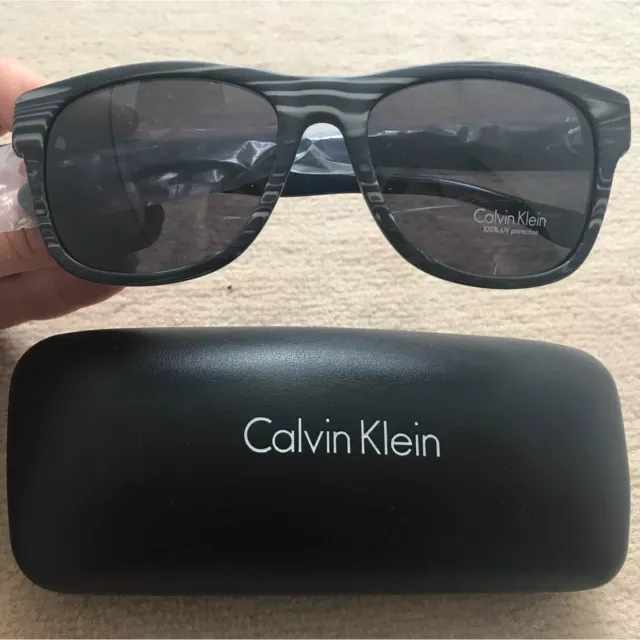 SUPER PROMO Lunettes de soleil CALVIN KLEIN Homme Noir Gris Neuves Authentiques