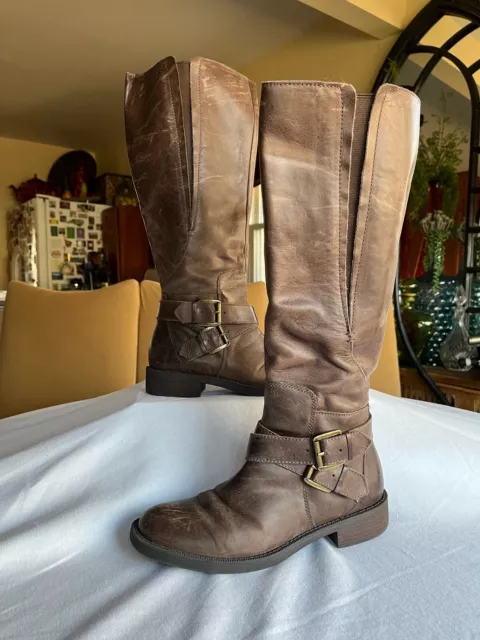 Enzo Angiolini Womens Wide Calf Boot Size 7 Brown