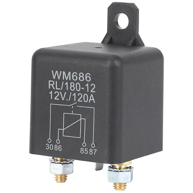 DC 12V Relais Batterie Trennrelais 12V/120A Spitzenlast fuer Pkw Lkw Kfz (12135