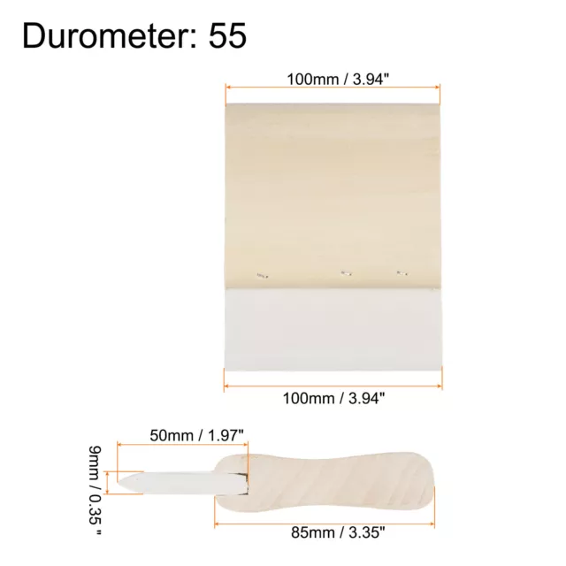 Siebdruck Squeegee 4 Zoll 55 Durometer für Siebdruck Stoff 2