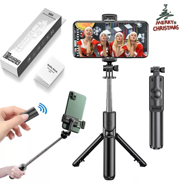 Selfie Stick Tripod Bluetooth Wireless Remote Stand For iPhone 15 14 13 Pro Max