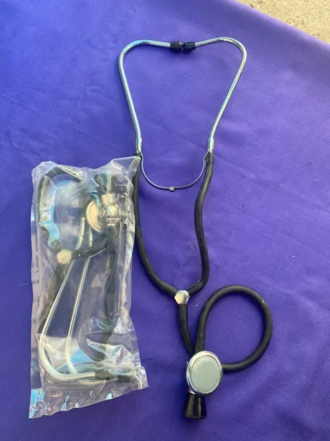 Wwii Antique Stethoscope Bakelite Rubber Medical Binaural Doctor