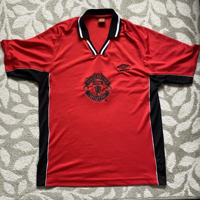 Maillot Manchester United domicile 1996-1998 Umbro Sharp (vintage, taille S) neuf - Sport & Plein air