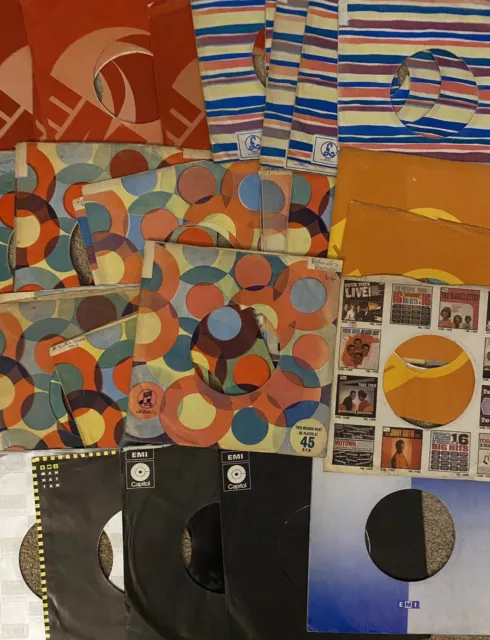 Jot Lot x 34 - 7" EMI Records Original Company Sleeves - 9 Variants G to NM