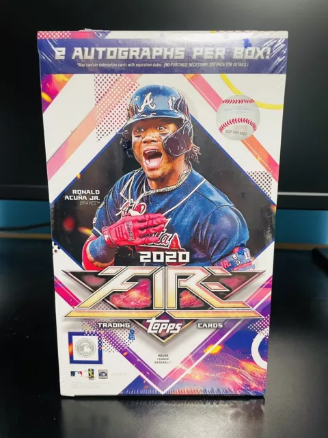 2020 Topps Fire Baseball Hobby Box 2 Autos New Sealed Luis Robert Bo Bichette 🔥