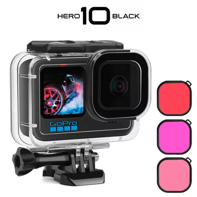 60M Waterproof Case for GoPro Hero 10/9 Diving Housing Shell Cover Filter