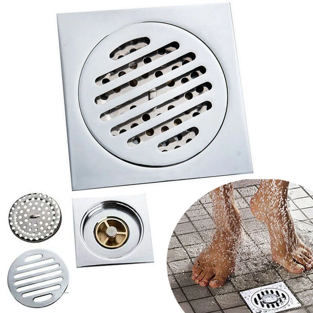 Kuuleyn Edelstahl Bodenablauf - Ablaufgitter Für Bad & Küche 9.8x9.8cm
