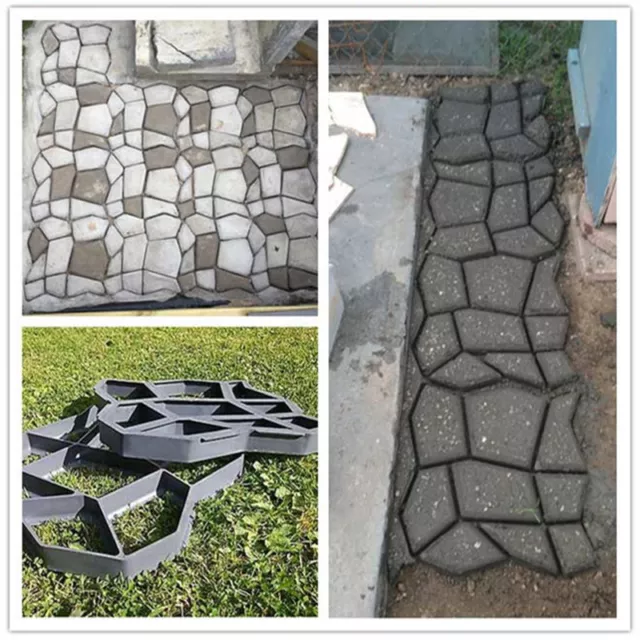 New DIY Garden Path Maker Mold Paving Cement Brick Mould Ornament Stone Road