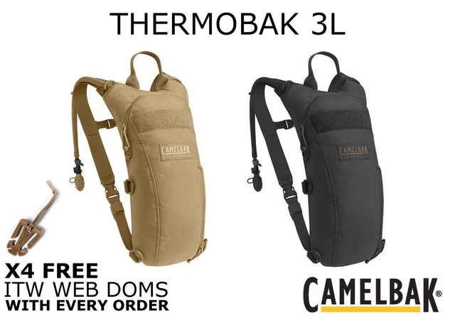 Camelbak 3 Litre Thermobak Hydration Pack 100oz Black & Coyote Free Web Doms