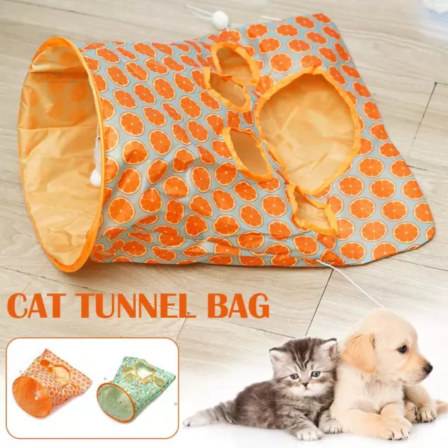 Cat Tunnel Bags For Indoor Cats Pet Cat Play Tunnel A Collapsible Toy Q6O2