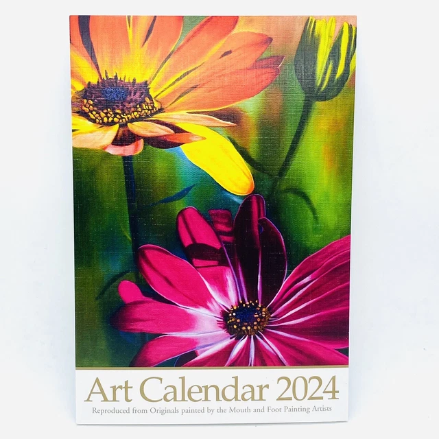 NEW! ART CALENDAR 2024 by The Mouth and Foot Painting Artists 5 1/2 x 8