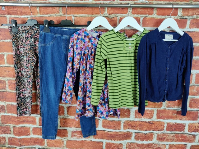 Girls Bundle Age 5-6 Years Next M&S Leggings Jeggings Cardigan Top Blouse 116Cm