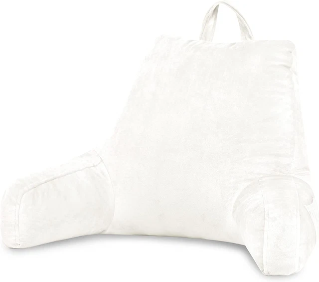 Reading Pillow with Arms, Back Pillow for Sitting in Bed, Adult Bed Rest Pillow