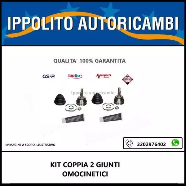 Coppia 2 Giunti Omocinetici Fiat Punto (188) Ii Serie 1.3 1.9 Multijet - Nuovi