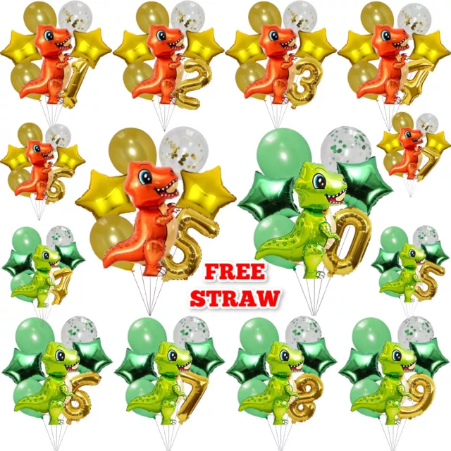 4D Dinosaur Foil Balloons Helium Air Birthday Kids Animal Zoo Party Decor Balons