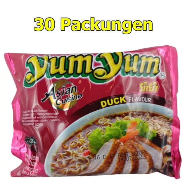 Yum Yum Duck 30er Pack (30 x 60g) instant Nudeln asiatische Nudelsuppe Ente