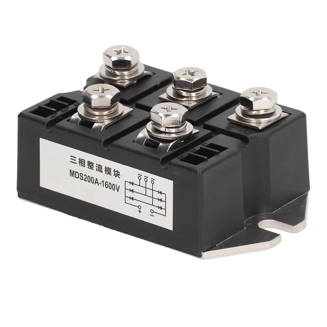 200A 1600V 3 Phases Pont Redresseur 5 Bornes 2500V AC Isolation Tension Diode