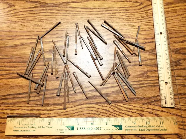 LOT of 50 OLD ANTIQUE square cut nails 2 1/4" NEW OLD STOCK see pics CRAFTS L@@K