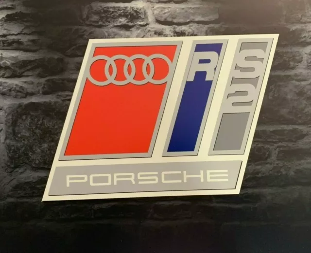 Enseigne Plaque Décorative AUDI RS2_50 cm x 33 cm