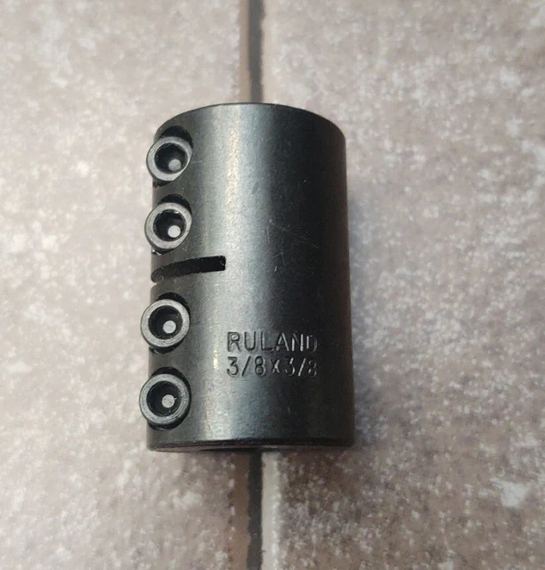 RULAND RIGID SHAFT COUPLING CLX-6-6-F , One-Piece, ID 3/8In x 3/8In, 1-3/8" Long
