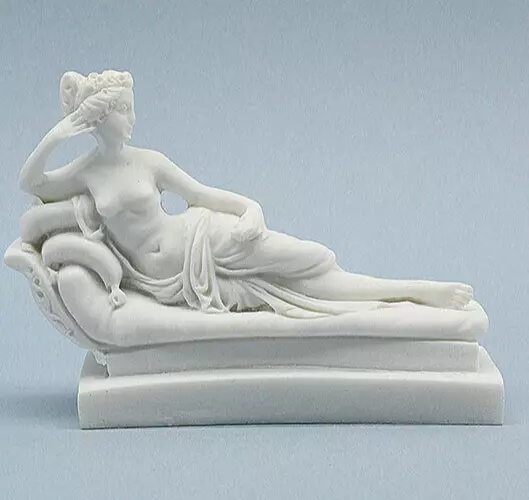 Paolina Borghese Statue Ancient Greek Handmade Marble Cast Sculpture