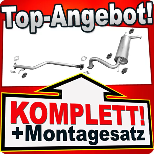 Auspuff für MITSUBISHI PAJERO PININ 1.8 114PS LWB Auspuffanlage