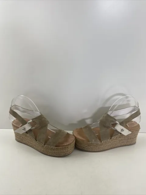 RAG & BONE Taupe Suede Leather Open Toe Ankle Strap Espadrille Sandals ...