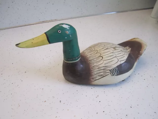 hand carved wood duck