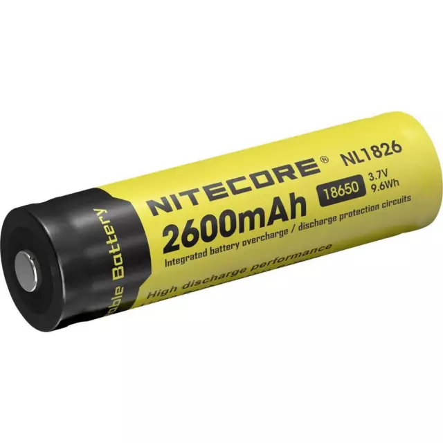 NiteCore NL1826 Pile rechargeable spéciale 18650 Li-Ion 3.7 V 2600 mAh