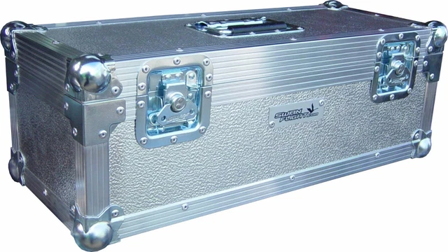 7" Single 300 Swan Flight Case Vinyl Record Box (Stucco - Silver)