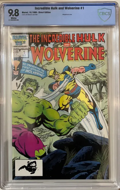 Incredible Hulk & Wolverine # 1 Marvel Comics 1986  Cbcs 9.8 White Pages (Cgc)!!