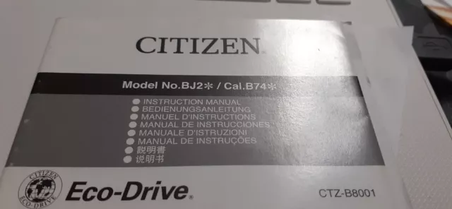 Citizen on sale aqualand istruzioni