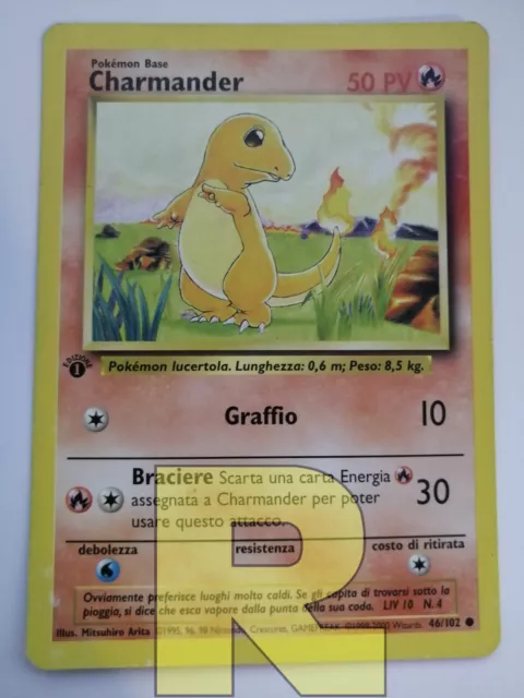 Pokemon 151 Conjunto Mew It Ita 004/165 Charmander Raro Holo Reverso