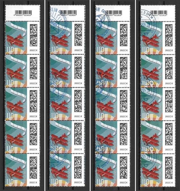 Bund Mi.Nr. 3671 (2022) postfrisch od. gestempelt (5er Streifen)/Welt der Briefe