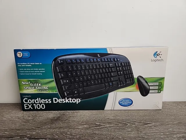 Logitech EX110 Cordless Desktop Wireless Keyboard & Optic Mouse