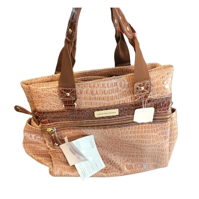 Samantha Brown Caramel Camel Metro Tote Purse Handbag NEW NWT