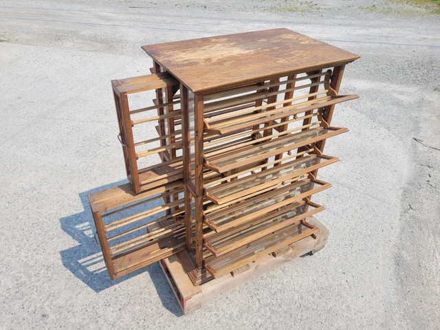 Antique Country Store Oak Ribbon Cabinet – A.N Russell & Sons