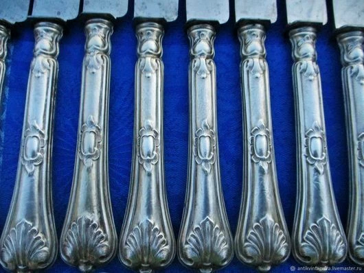 Service à Découper FRENAIS - Couteau Et Fourchette - Style Rocaille 1900 - Argent Sterling