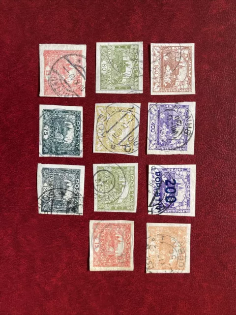 1919 (Nummeriert)Briefmarken Tschechoslowakei Satz