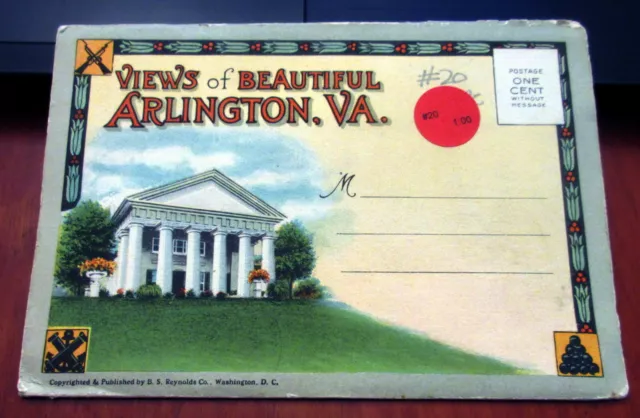 Vintage Picture Souvenir Booklet "Views of Beautiful Arlington, VA"