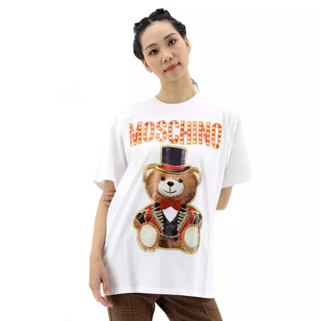 Moschino Teddy Bear Cotton T-shirt | White | NEW