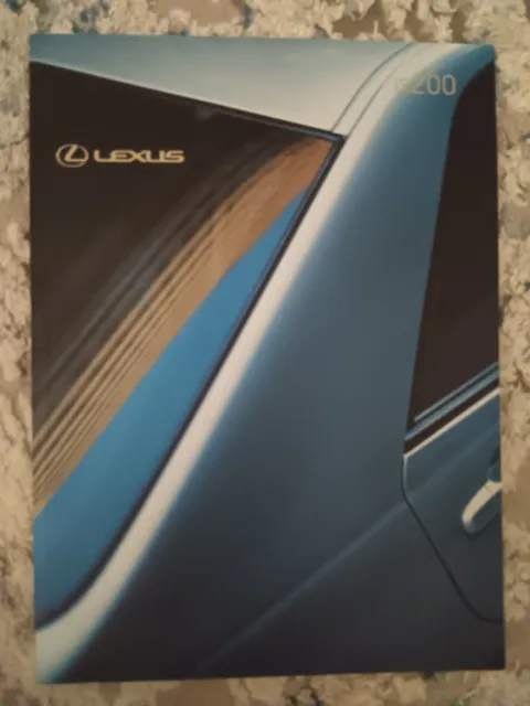 Lexus IS200 Saloon OCT 2000 Original UK Market Sales Brochure S SE Sport-Mint