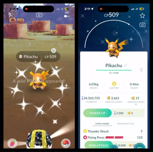 Pokémon Go ✨ GBL reward: Shiny Pikachu libre ✨ trade registered (20k  Stardust)