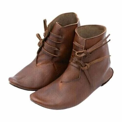 Stivali medievali, scarpe antiche, scarpe rinascimentali guerriere rievocazione scarpe in pelle