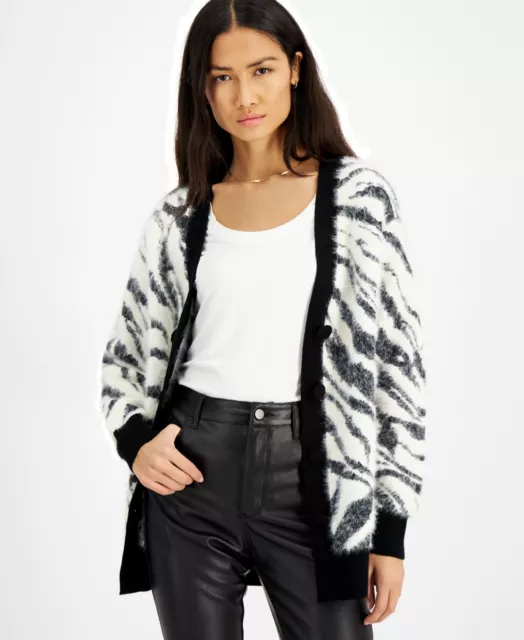 Inc International Concepts Animal Print Cardigan Sweater, Created for Macy's