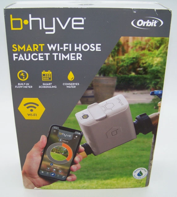 NEW ORBIT 21004 BHyve Smart Hose Faucet Timer with WiFi Hub, Auto