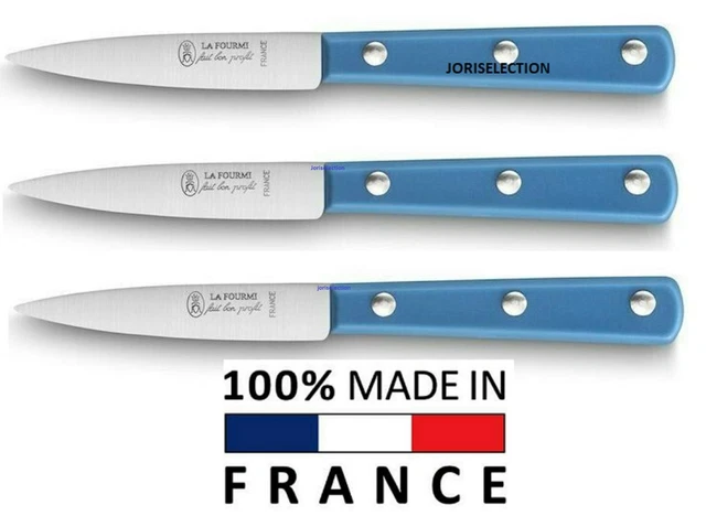 Lot De 4 Couteaux De Table Steak – Lame 9 Cm Inox, Manche Bois – Marque La Fourmi – Neuf