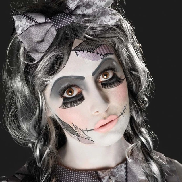 Make Up Set Zombiepuppe Cerone Set Gothic-Puppe Halloween Trucco Costume Horror