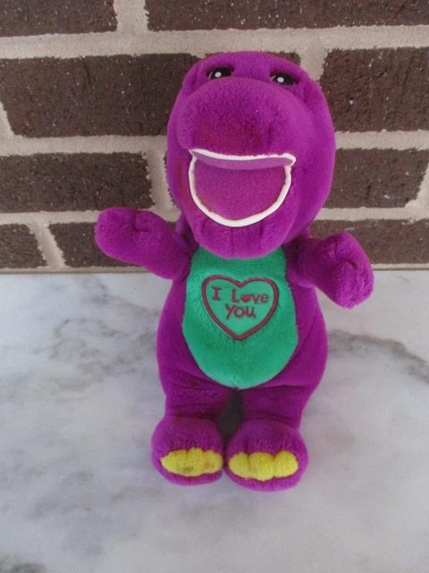 BARNEY DINOSAUR 10& Plush Sings "I Love You Song" Golden Bear/Lyons