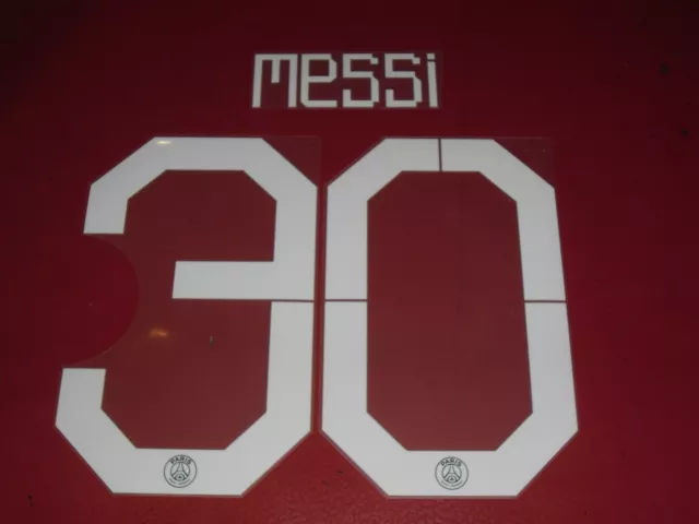 Name Set Flocage Officiel Messi Psg Third (Maillot Noir) Ldc 2021/2022